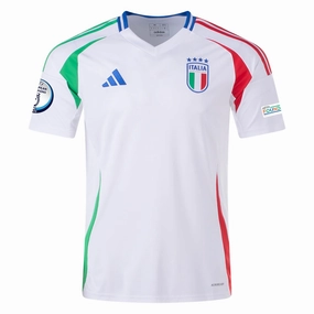 Adaptable Fit adidas Italy Away Jersey w/ Euro 2024 Patches 24/25 (Blue)