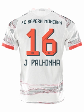 Casual Vibes adidas J. Palhinha Authentic Away Jersey 25/26 w/ Sponsor   Meister Bundesliga Patch (White/Red)