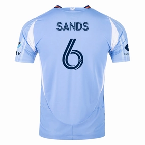 Anti Snag Fabric adidas James Sands New York City FC Authentic Home Jersey 25/26 w/ MLS Patches (Bahia Light Blue)