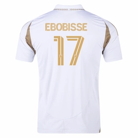 adidas Jeremy Ebobisse LAFC Away Jersey 25/26 (White/Gold) Durable Blend Fabric