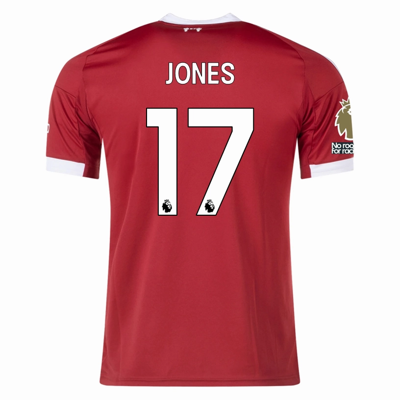 Climate Control Quick Dry Technology adidas Jones Men's Liverpool Home Jersey 25/26 w/ NRFR   EPL Champions Patch (Strawberry Red)