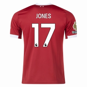 Climate Control Quick Dry Technology adidas Jones Men's Liverpool Home Jersey 25/26 w/ NRFR   EPL Champions Patch (Strawberry Red)