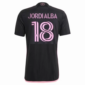 No Resistance Yarn Dye Technique adidas Jordi Alba Inter Miami Away Jersey 23/24 (Black/True Pink)
