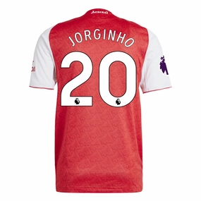 Clean Finish Hydrophobic Finish adidas Jorginho Arsenal FC Authentic Home Jersey 25/26 w/ EPL Patch (Better Scarlet/White