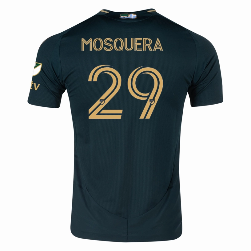 Low Impact Manufacturing adidas Juan Mosquera Portland Timbers Authentic Home Jersey w/ MLS & Apple Patch 25/26 (Green/Gold)