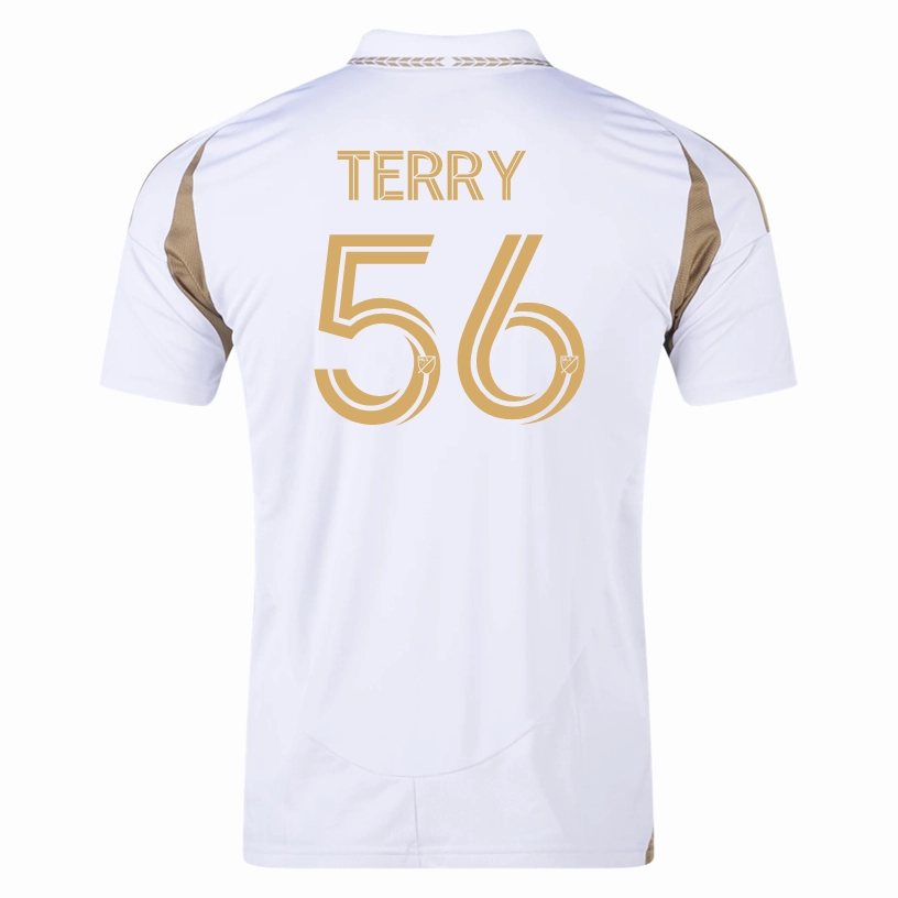 adidas Jude Terry LAFC Away Jersey 25/26 (White/Gold) Multiaxial Compression Zones