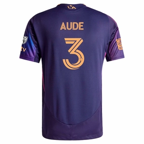adidas Juli??n Aude LA Galaxy Authentic Away Jersey w/ MLS   Apple TV   RBC Sponsor 25/26 (Purple) Unisex style Performance Driven