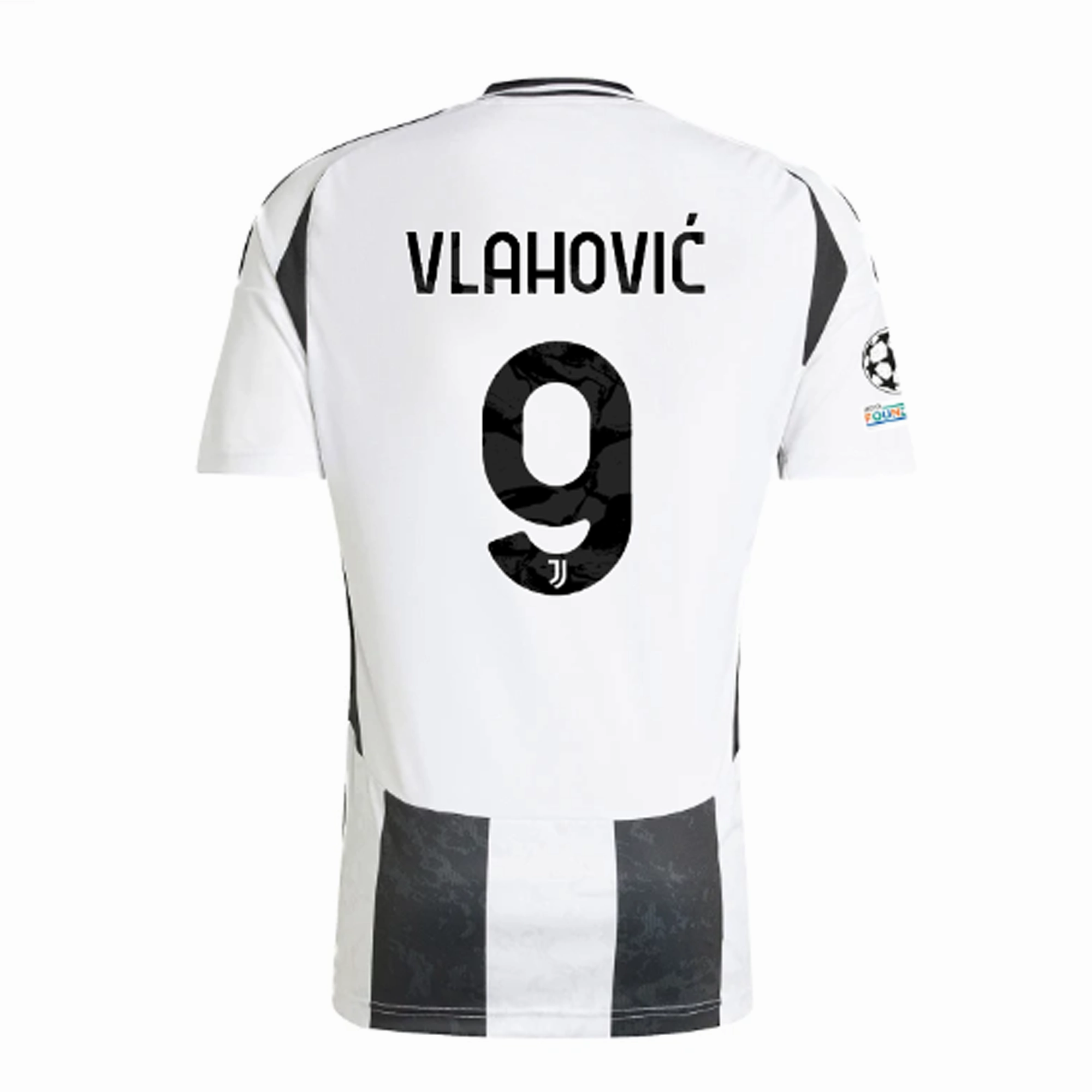 Style Performance adidas Juventus Authentic Du?an Vlahovi? Home Jersey w/ Champions League   Copa Italia Patches 24/25 (White/Black)