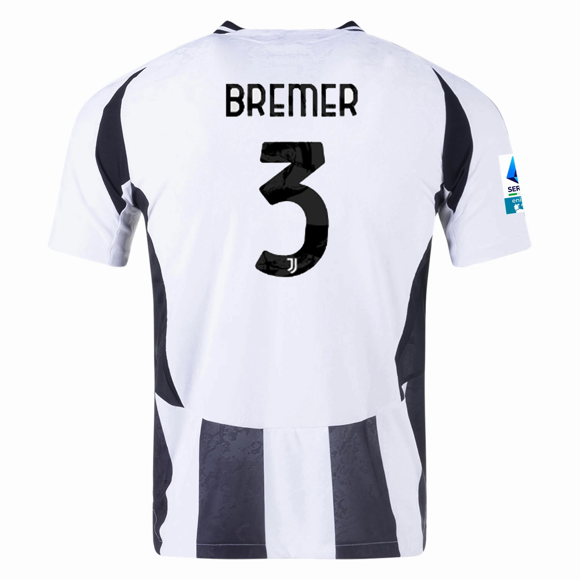 Flexible Training Gear Adjustable Hem Drawcord adidas Juventus Authentic Gleison Bremer Home Jersey w/ Serie A Patch 24/25 (White/Black)