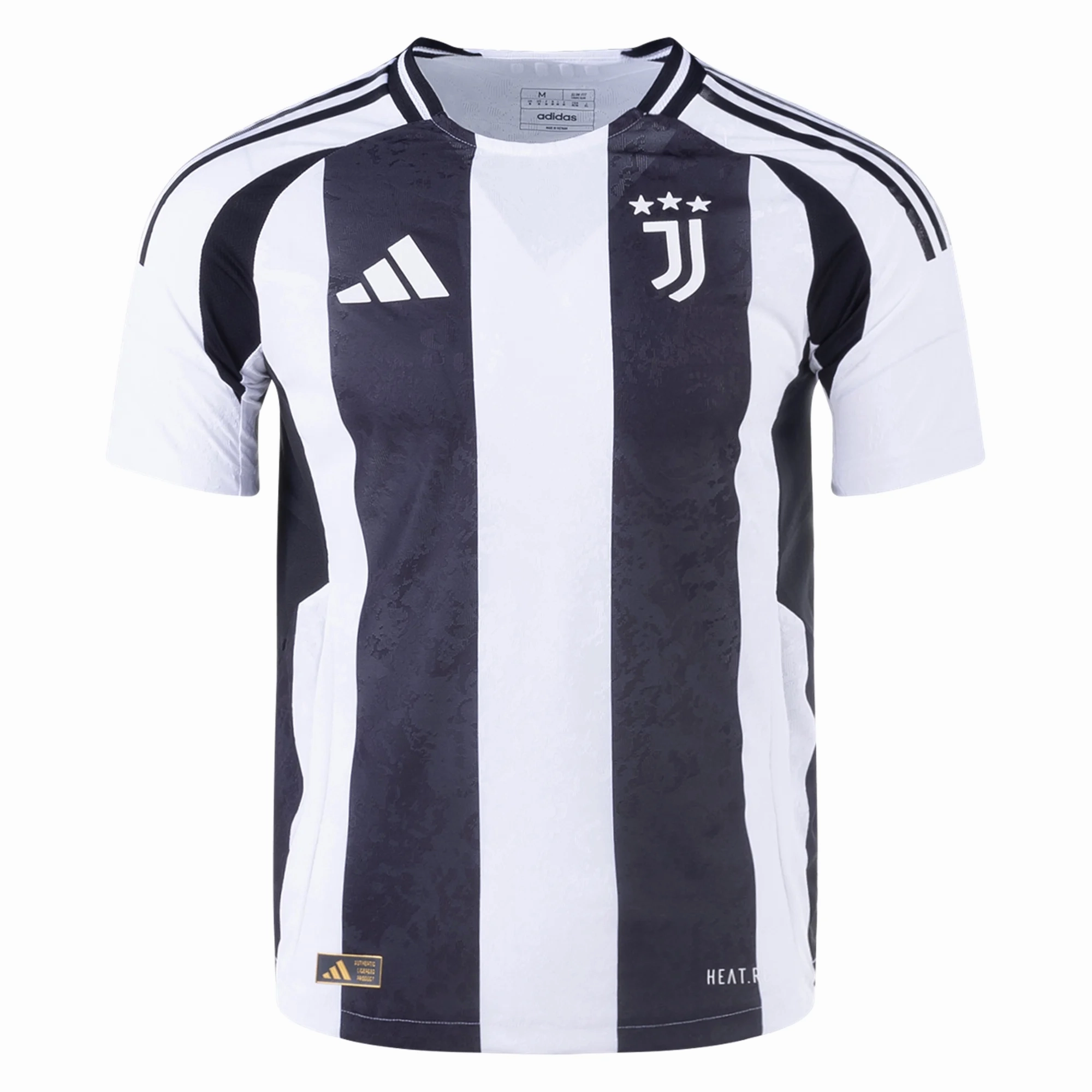 adidas Juventus Authentic Home Jersey 24/25 (White/Black) Double Layered Edging Sweat Ready
