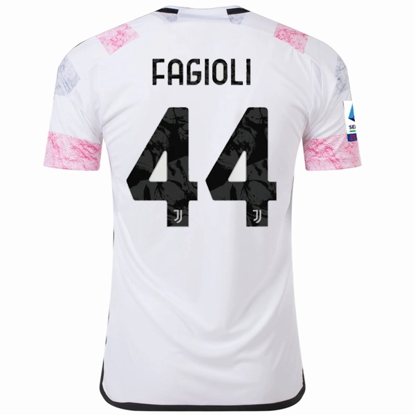 adidas Juventus Fagioli Away Jersey w/ Serie A 23/24 (White) Anytime Layer