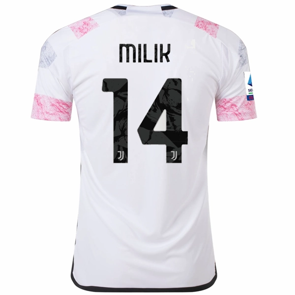 adidas Juventus Milik Away Jersey w/ Serie A 23/24 (White) Air Optimized