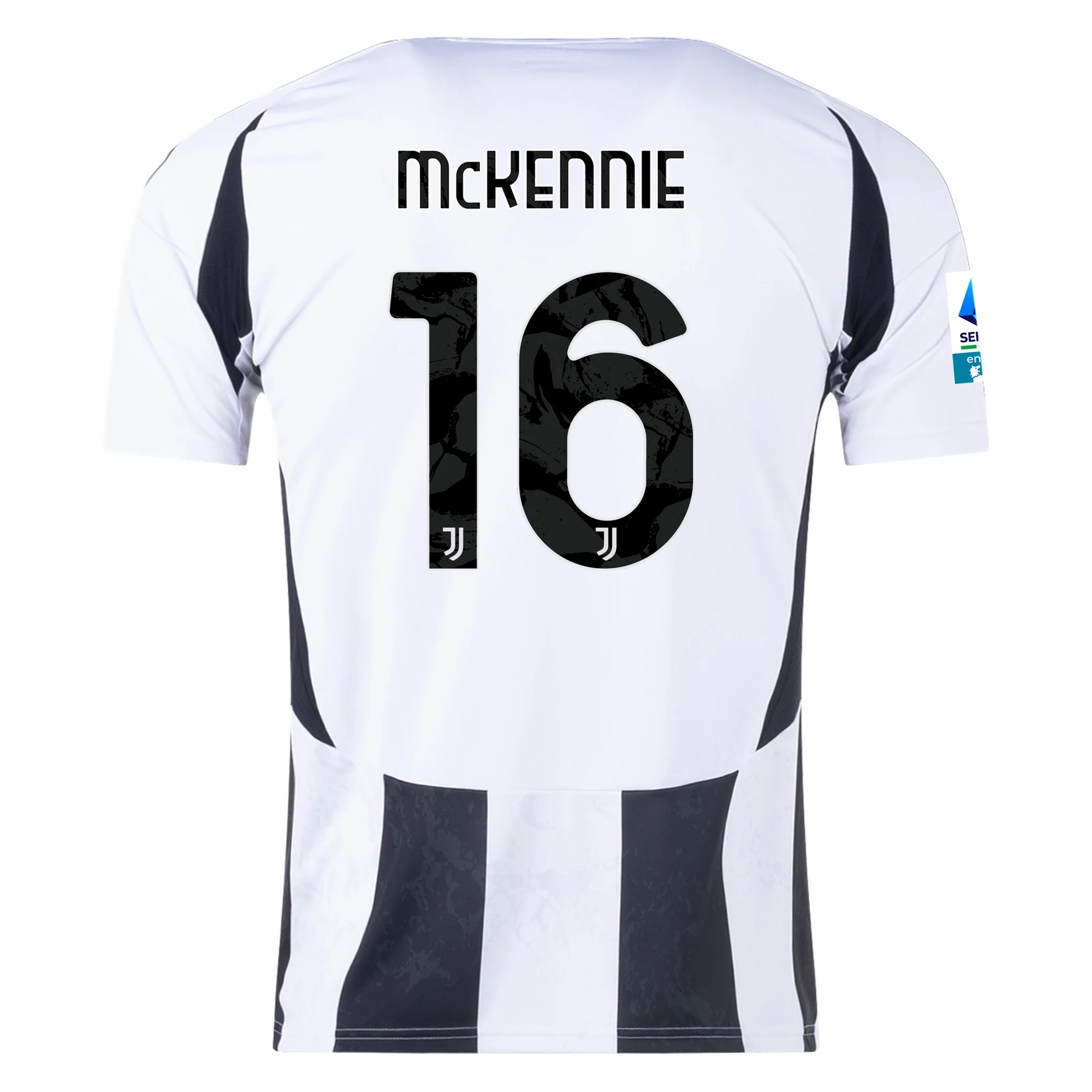 adidas Juventus Weston McKennie Home Jersey w/ Serie A Patch 24/25 (White/Black) Quick Cool Material