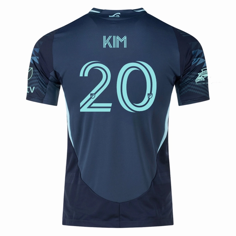 All Purpose Design Anti Odor Treatment adidas K. Kim Andrade Sounders Authentic Away Jersey 25/26 w/ MLS Patches & Sponsor (Aura Ink)