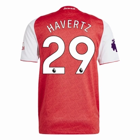 Cool Look No Slip Grip adidas Kai Havertz Arsenal FC Authentic Home Jersey 25/26 w/ EPL Patch (Better Scarlet/White