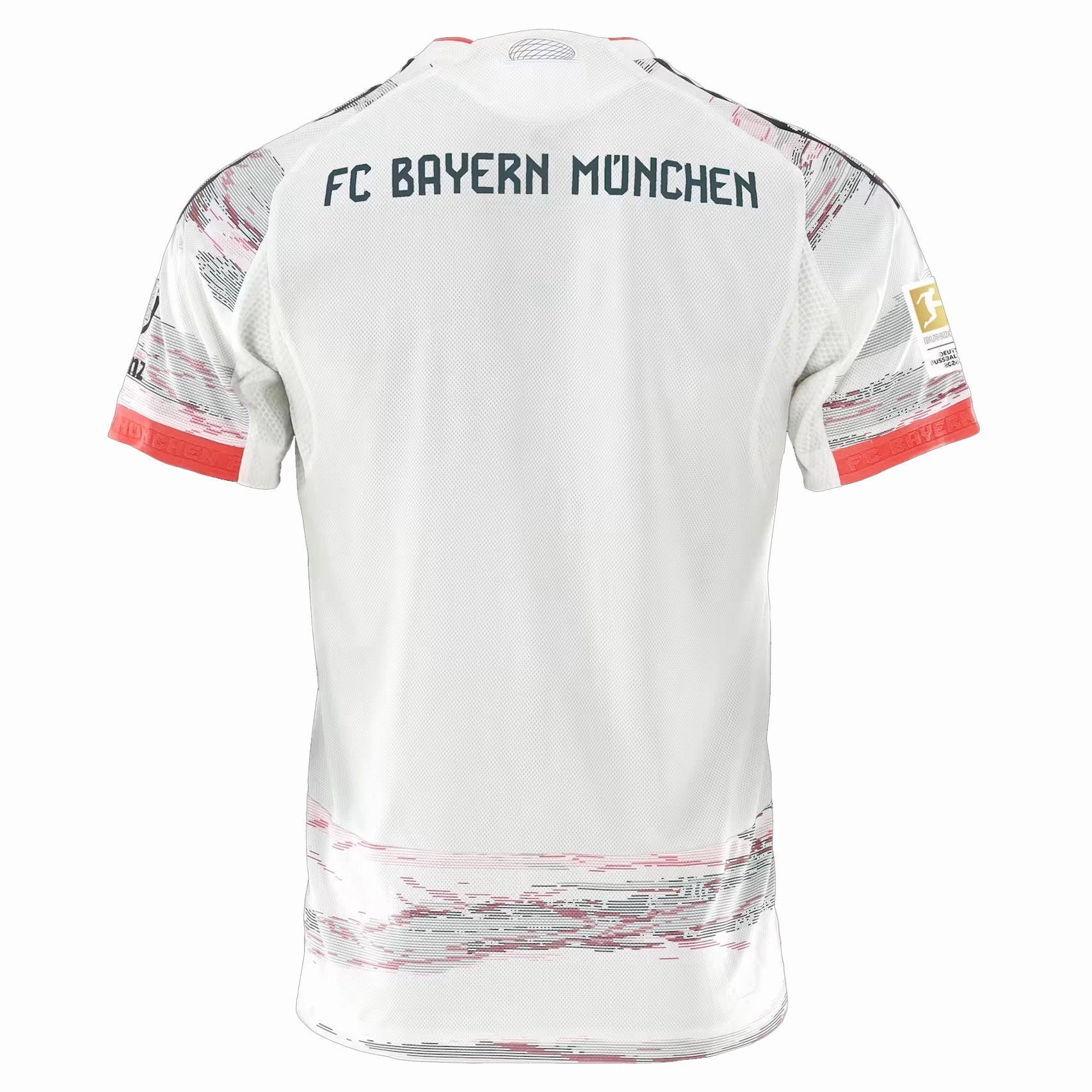 Lightweight Lining Sport Layer adidas Kane Authentic Away Jersey 25/26 w/ Sponsor   Meister Bundesliga Patch (White/Red)