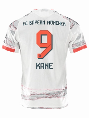 adidas Kane Authentic Away Jersey 25/26 w/ Sponsor   Meister Bundesliga Patch (White/Red) Active Edge Training Flex