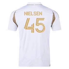Double Stitched Hemming Core Fit adidas Kenneth Nielsen LAFC Away Jersey 25/26 (White/Gold)