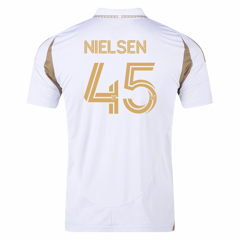 Breathable Gear Sport Performance adidas Kenneth Nielsen LAFC Away Jersey 25/26 (White/Gold)