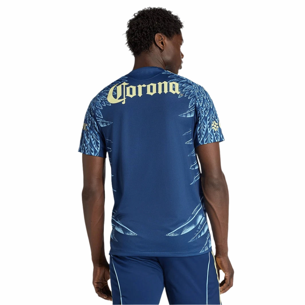Wicking Properties Durable Moisture Management adidas L. Malagon Men's Club Am??rica 25/26 Authentic Away Jersey (Blue)