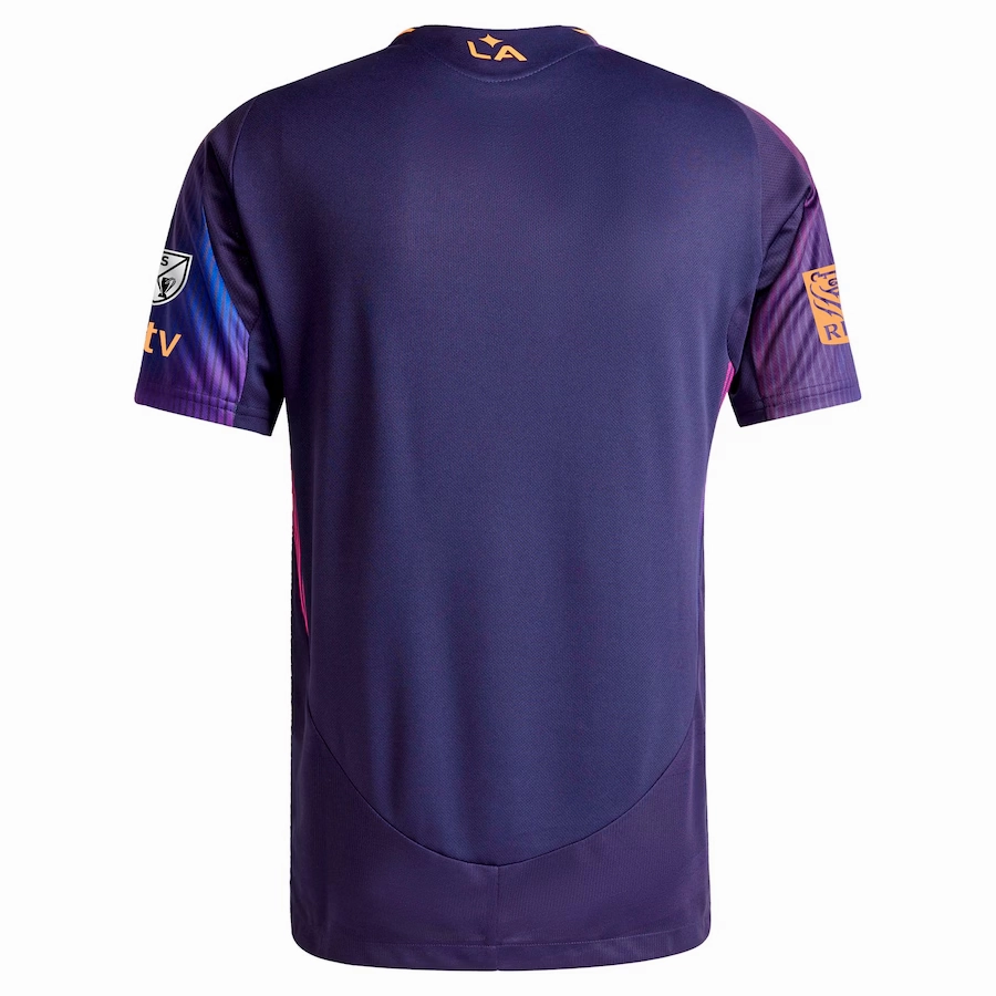 adidas LA Galaxy Authentic Away Jersey w/ MLS   Apple TV   RBC Sponsor 25/26 (Purple) Antibacterial Fiber Blend Outdoor Activewear