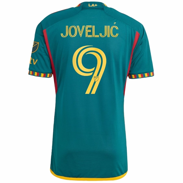 Non Restrictive Design adidas La Galaxy Authentic Joveljic Away Jersey w/ MLS   Apple TV Patch 23/24 (Green/Yellow)