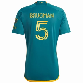 Rapid Evaporation Build adidas LA Galaxy Brugman Away Jersey w/ MLS   Apple TV Patches 23/24 (Green/Yellow)