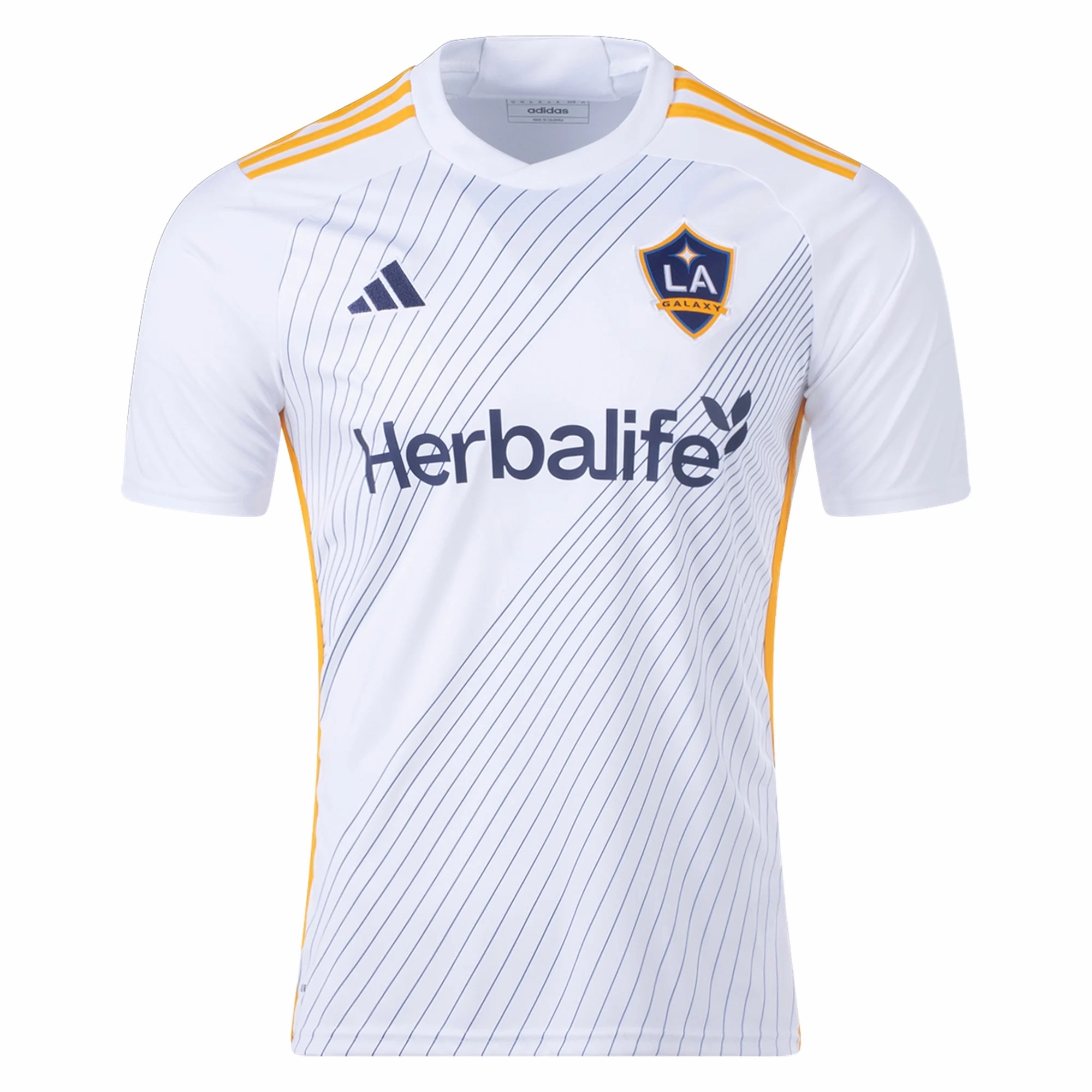adidas LA Galaxy Home Jersey 24/25 (White/Yellow/Navy) Bonded Seamless