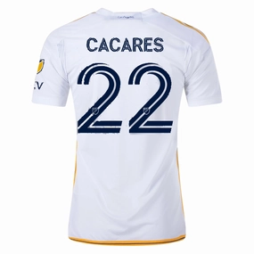 adidas LA Galaxy Mart??n C??ceres Home Jersey w/ MLS   Apple TV Patches 24/25 (White/Yellow/Navy) Easy Movement Casual Vibes