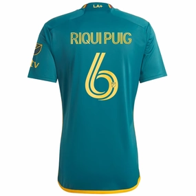 Quick Adapt Fibers adidas LA Galaxy Riqui Puig Away Jersey w/ MLS   Apple TV Patches 23/24 (Green/Yellow)
