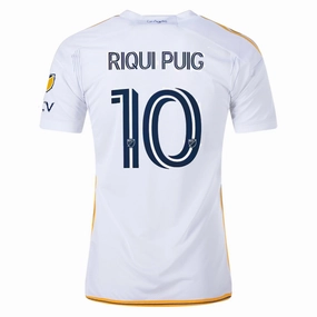 Durable Double Needle Hem Bonded Armhole Frames adidas LA Galaxy Riqui Puig Home Jersey w/ MLS   Apple TV Patches 24/25 (White/Yellow/Navy)