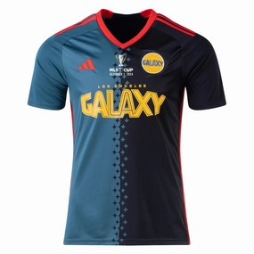 Casual Movement Biodegradable Synthetic Fibers adidas LA Galaxy Third Jersey 24/25 w/ MLS Cup Finals Patch (Black/Virdia)