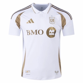 adidas LAFC Authentic Away Jersey 25/26 (White/Gold) Airflow Channel System Ultimate Comfort Lining