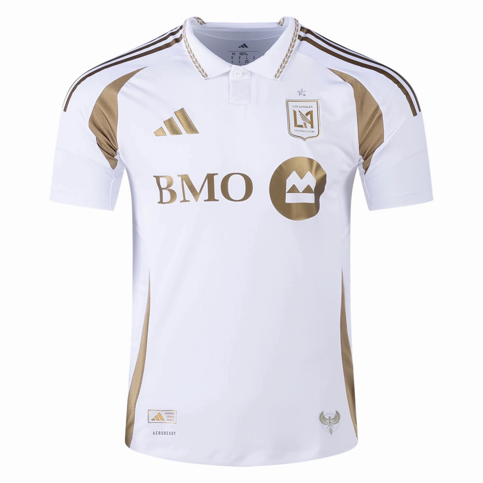 adidas LAFC Authentic Away Jersey 25/26 (White/Gold) Airflow Channel System Ultimate Comfort Lining