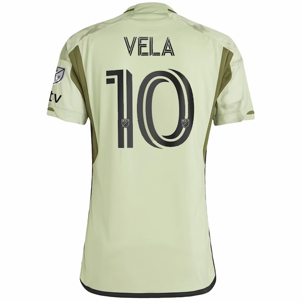 adidas LAFC Authentic Carlos Vela Away Jersey w/ MLS   Apple TV Patch 23/24 (Green) Ultra Flex Ribbed Trim