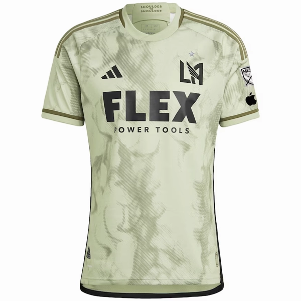 adidas LAFC Authentic Chiellini Away Jersey w/ MLS   Apple TV Patch 23/24 (Green) Garment Dyed Finish
