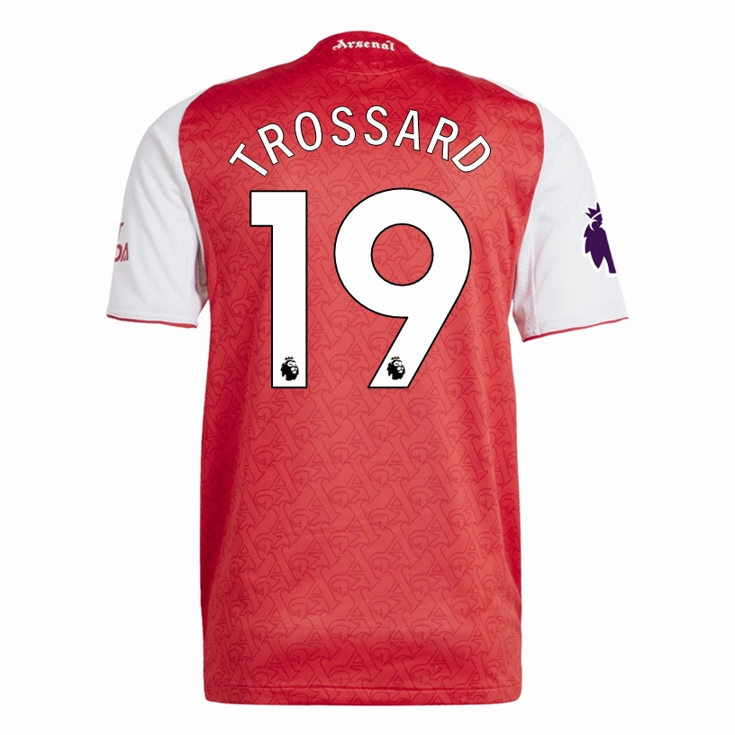 Dynamic Tension Banding adidas Leandro Trossard Arsenal FC Authentic Home Jersey 25/26 w/ EPL Patch (Better Scarlet/White