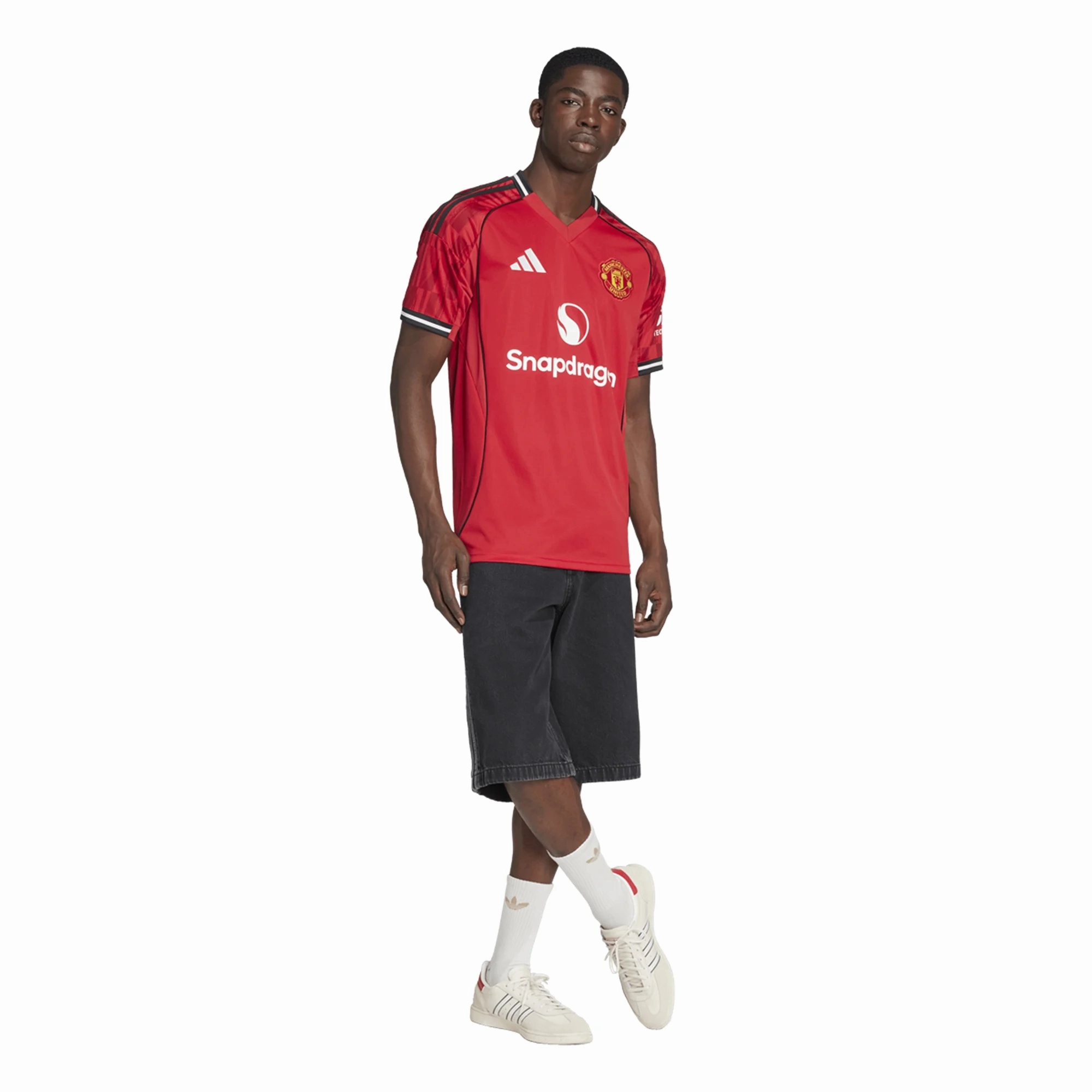 adidas Lisandro Martinez Men's Manchester United Home Jersey 25/26 w/ EPL   NRFR Patches (Red) Non Irritating Seams