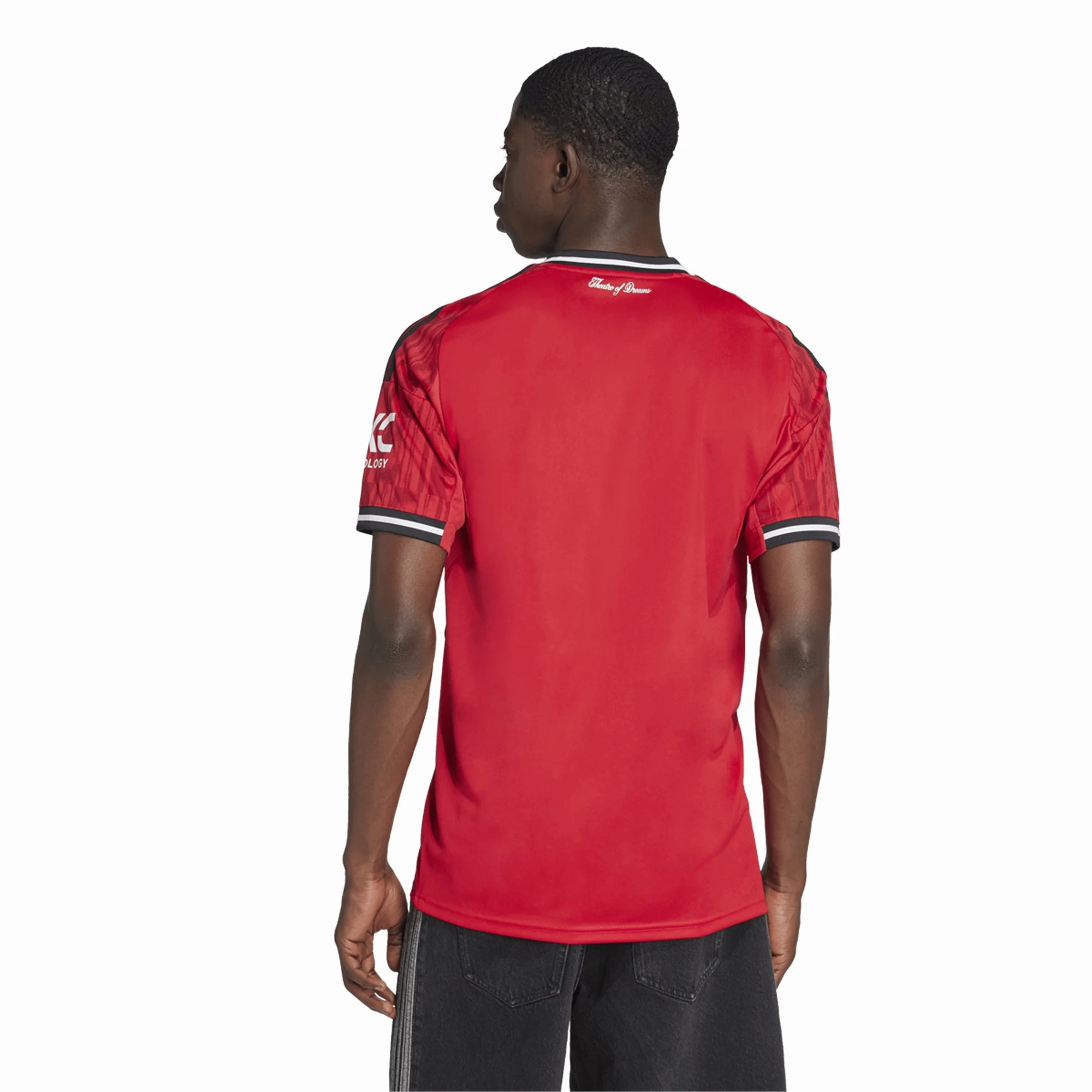 adidas Lisandro Martinez Men's Manchester United Home Jersey 25/26 w/ EPL   NRFR Patches (Red) Colorfast Dye Process Non Slip Collar