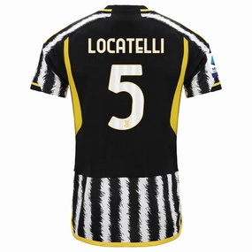 Sport Inspired Friction Free Seams adidas Locatelli Juventus Home Jersey w/ Serie A Patch 23/24 (Black/White)