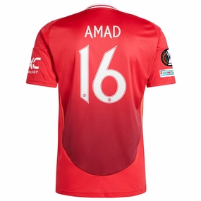 Versatile Fit Athletic Form adidas Manchester United Amad Diallo Home Jersey w/ Europa League Patches 24/25 (MUFC Red)