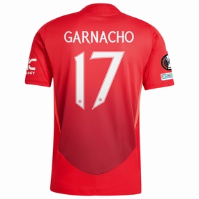 Athletic Cut Quick Recovery Fabric adidas Manchester United Authentic Alejandro Garnacho Home Jersey w/ Europa League Patches 24/25 (MUFC Red/Bright Red)