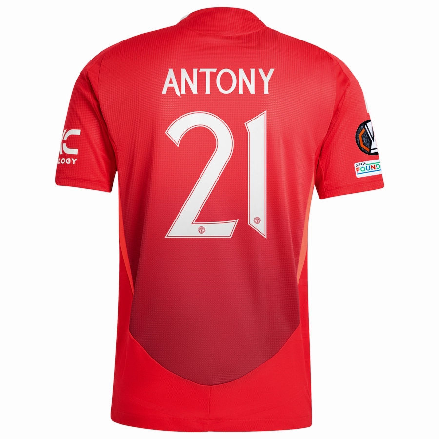 Mesh Detail adidas Manchester United Authentic Antony Home Jersey w/ Europa League Patches 24/25 (MUFC Red/Bright Red)