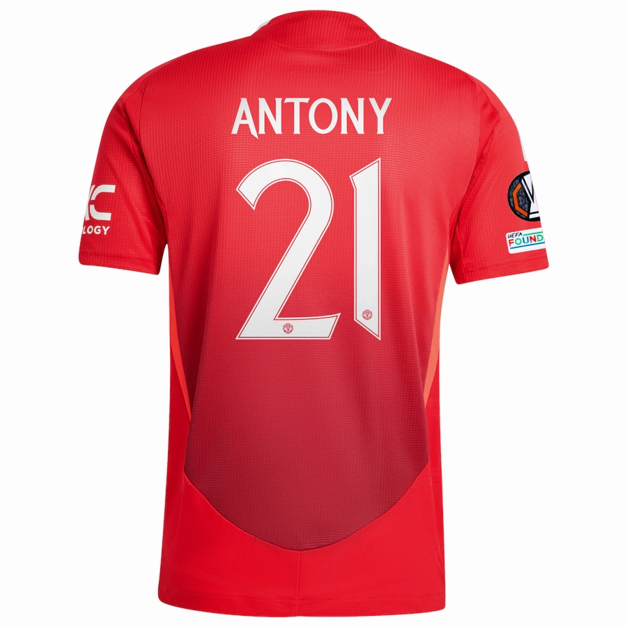 Airflow Channel System Comfortable Gear adidas Manchester United Authentic Antony Home Jersey w/ Europa League Patches 24/25 (MUFC Red/Bright Red)