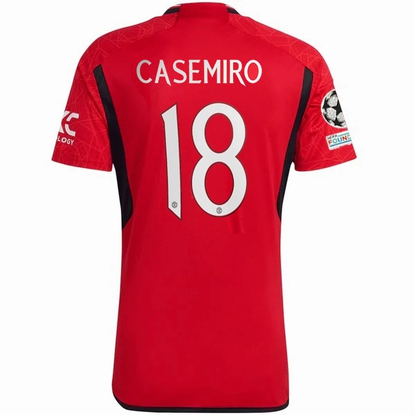 Flexible Motion adidas Manchester United Authentic Casemiro Home Jersey 23/24 w/ Champions League Patches (Team College Red)