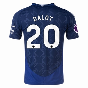 adidas Manchester United Authentic Diogo Dalot Away w/ EPL Patch 24/25 (Night Indigo) Long Lasting Color Retention