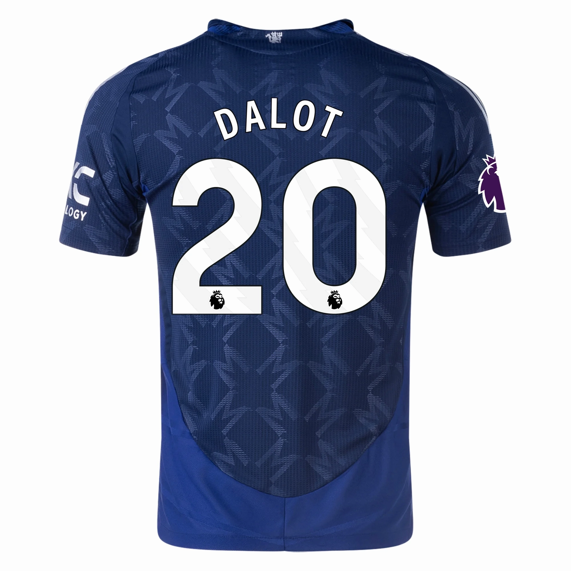 adidas Manchester United Authentic Diogo Dalot Away w/ EPL Patch 24/25 (Night Indigo) Long Lasting Color Retention