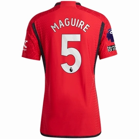 Base Comfort Dynamic Feel adidas Manchester United Authentic Harry Maguire Home Jersey 23/24 w/ EPL   No Room For Racism Patches (Team College Red)