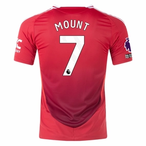 Everyday Use Recycled Material Options adidas Manchester United Authentic Mason Mount Home Jersey w/ EPL   No Room For Racism Patches 24/25 (MUFC Red/Bright Red)