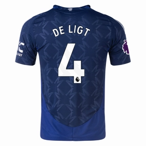 Comfort Driven City Active adidas Manchester United Authentic Matthijs de Ligt Away w/ EPL Patch 24/25 (Night Indigo)